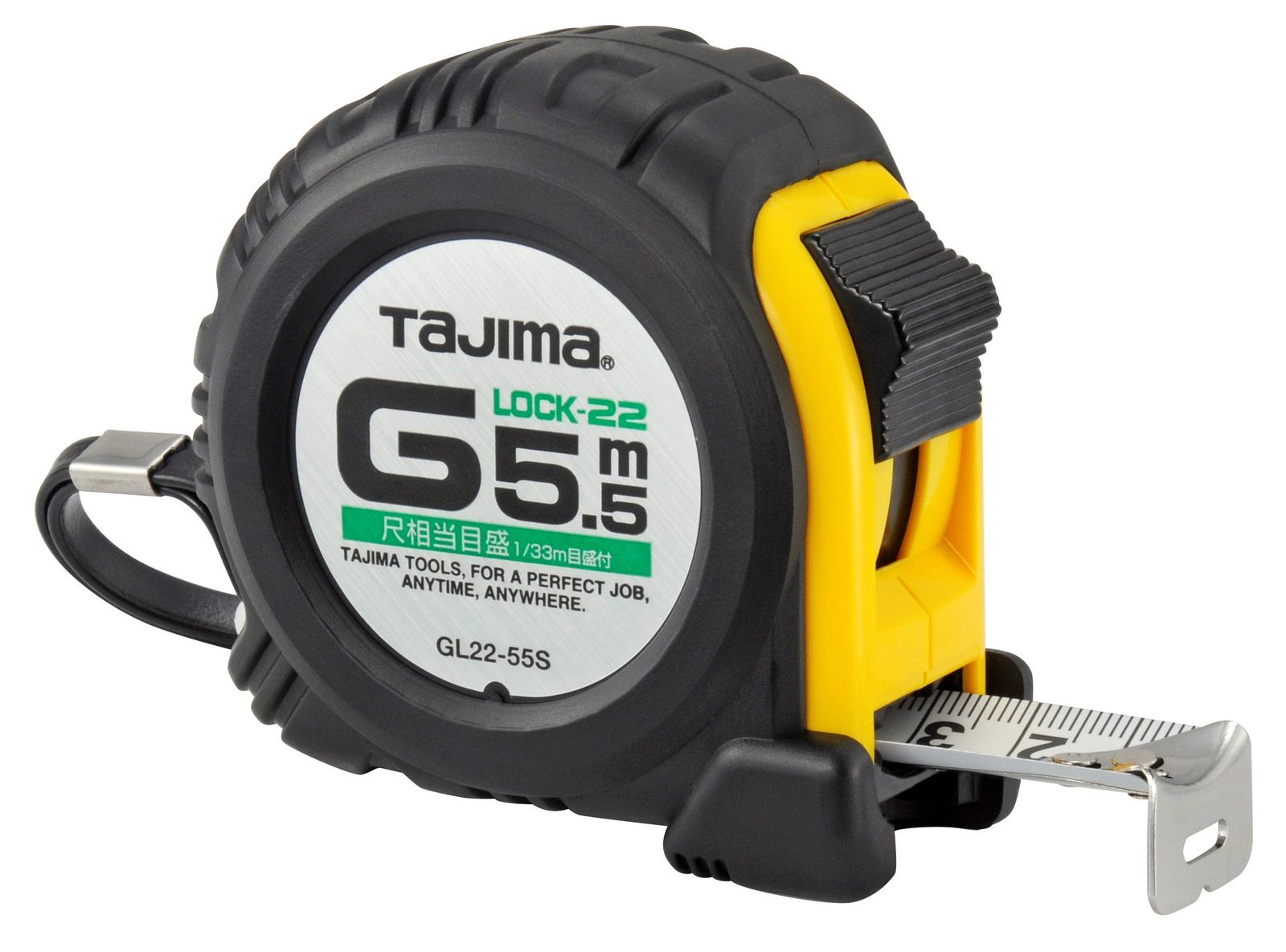 新品 タジマ(Tajima) コンベックス 5.5m×22mm Gロック22 尺相当目盛付 GL22-55SBL
