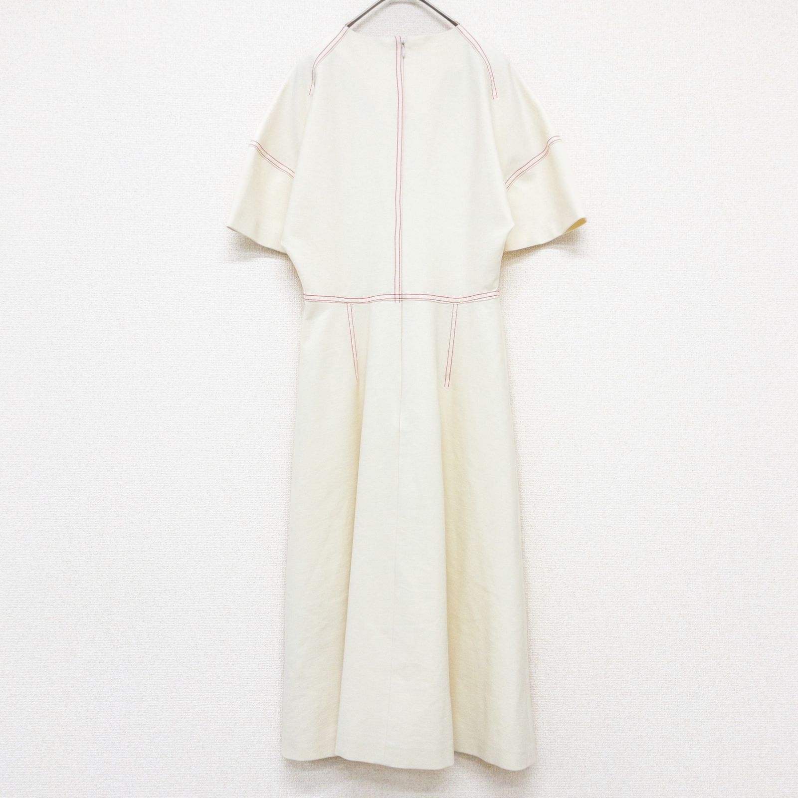 JILSANDER ジルサンダー ロングワンピース 半袖 ステッチ リネン 