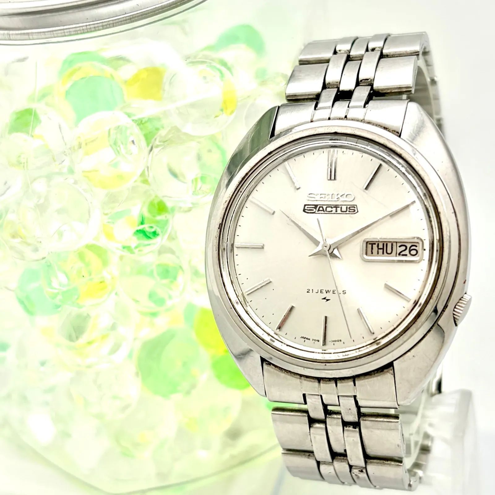 稼働　セイコー5アクタス　メンズ腕時計　自動巻き　デイデイト　ヴィンテージ 稼働品】SEIKO セイコー 5アクタス メンズ 自動巻き 腕時計 デイデイト