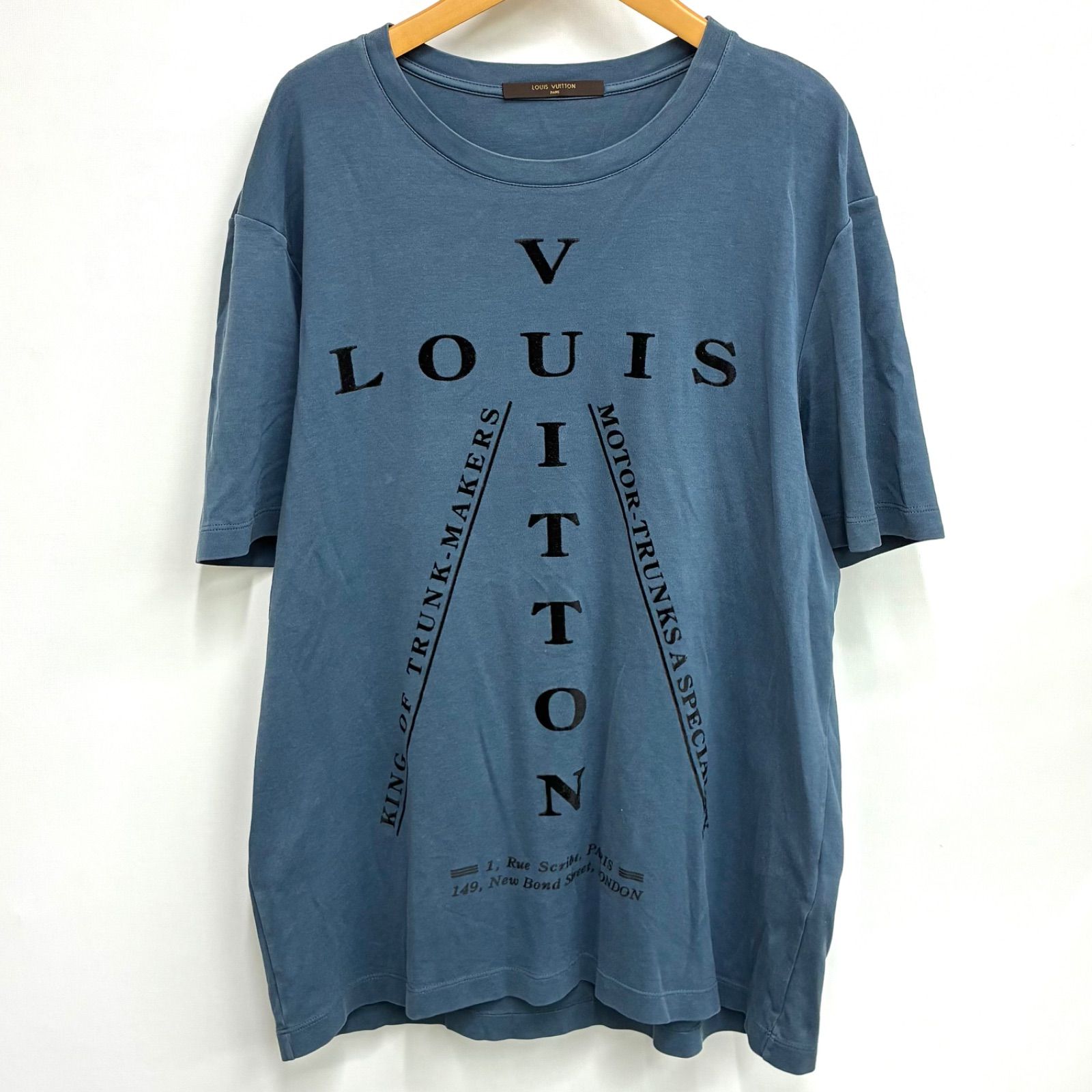 ルイヴィトン LOUIS VUITTON】メンズ フロッキークロスロゴTシャツ 