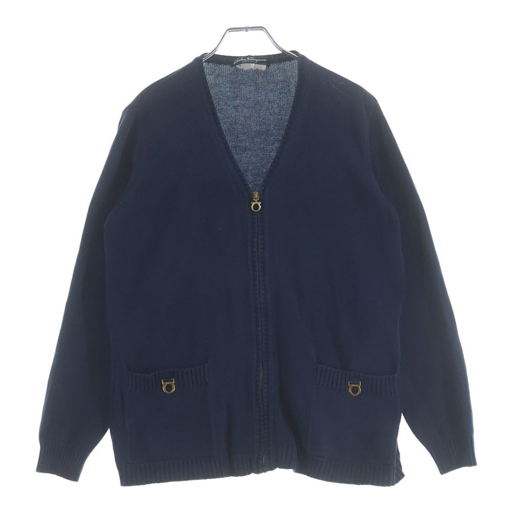Salvatore Ferragamo ニットカーディガン　ガンチーニフック付 Salvatore Ferragamo (サルヴァトーレ フェラガモ) ガンチーニ ジップ