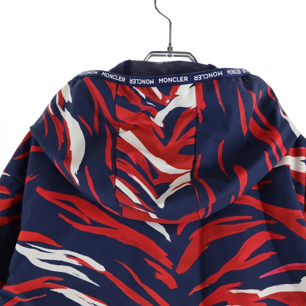 MONCLER モンクレール 21SS CHARDON シャルドン ロゴワッペン ジップアップ ナイロン フーデッド ジャケット ネイビー/レッド G10911A74900 MONCLER (モンクレール) 21SS CHARDON シャルドン ロゴワッペン ジップ