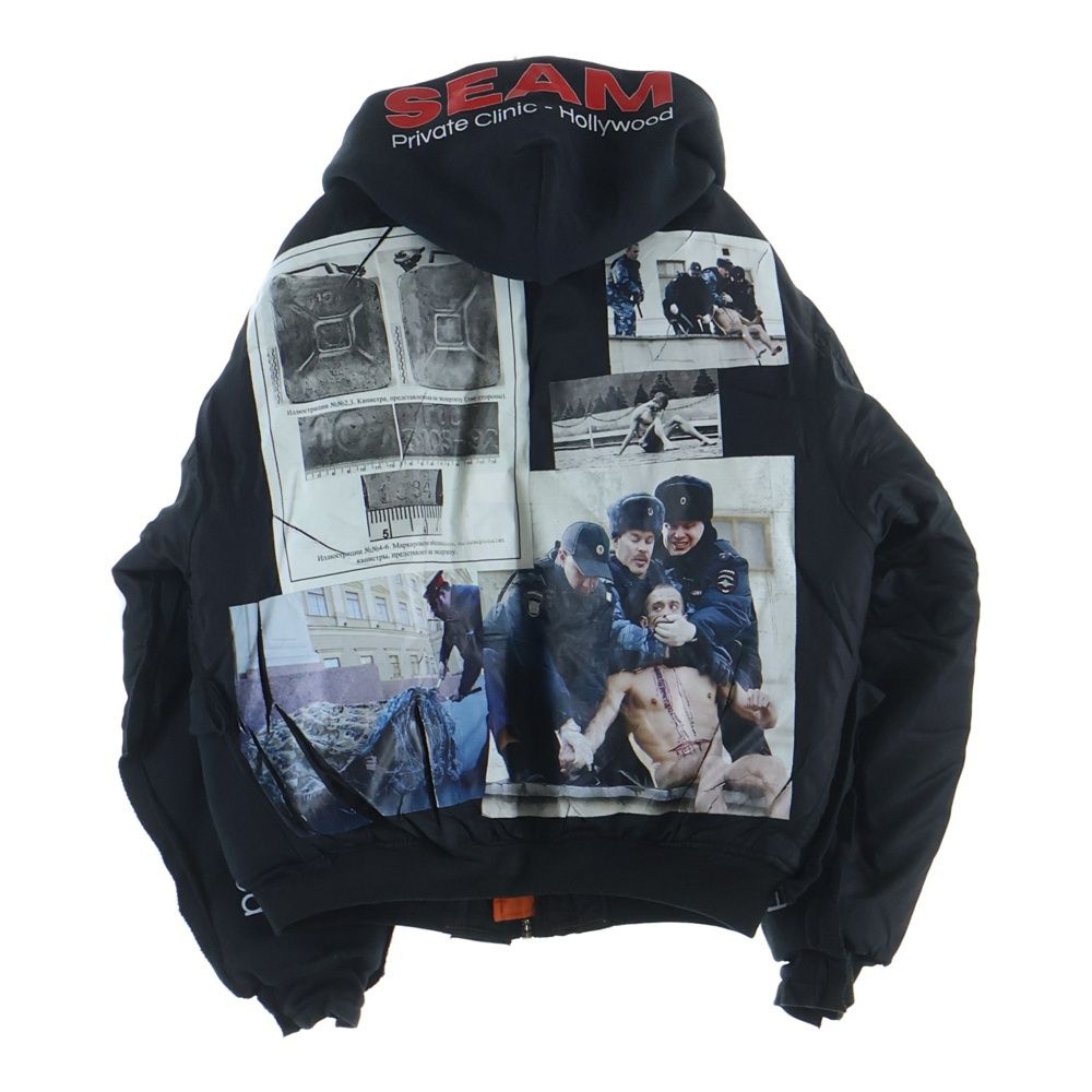 NO BRAND ノーブランド COUCOUBEBE ククべべ グラフィックデザイン ボンバージャケット MA-1 アウター ブラック NO BRAND (ノーブランド) COUCOUBEBE ククべべ グラフィックデザイン