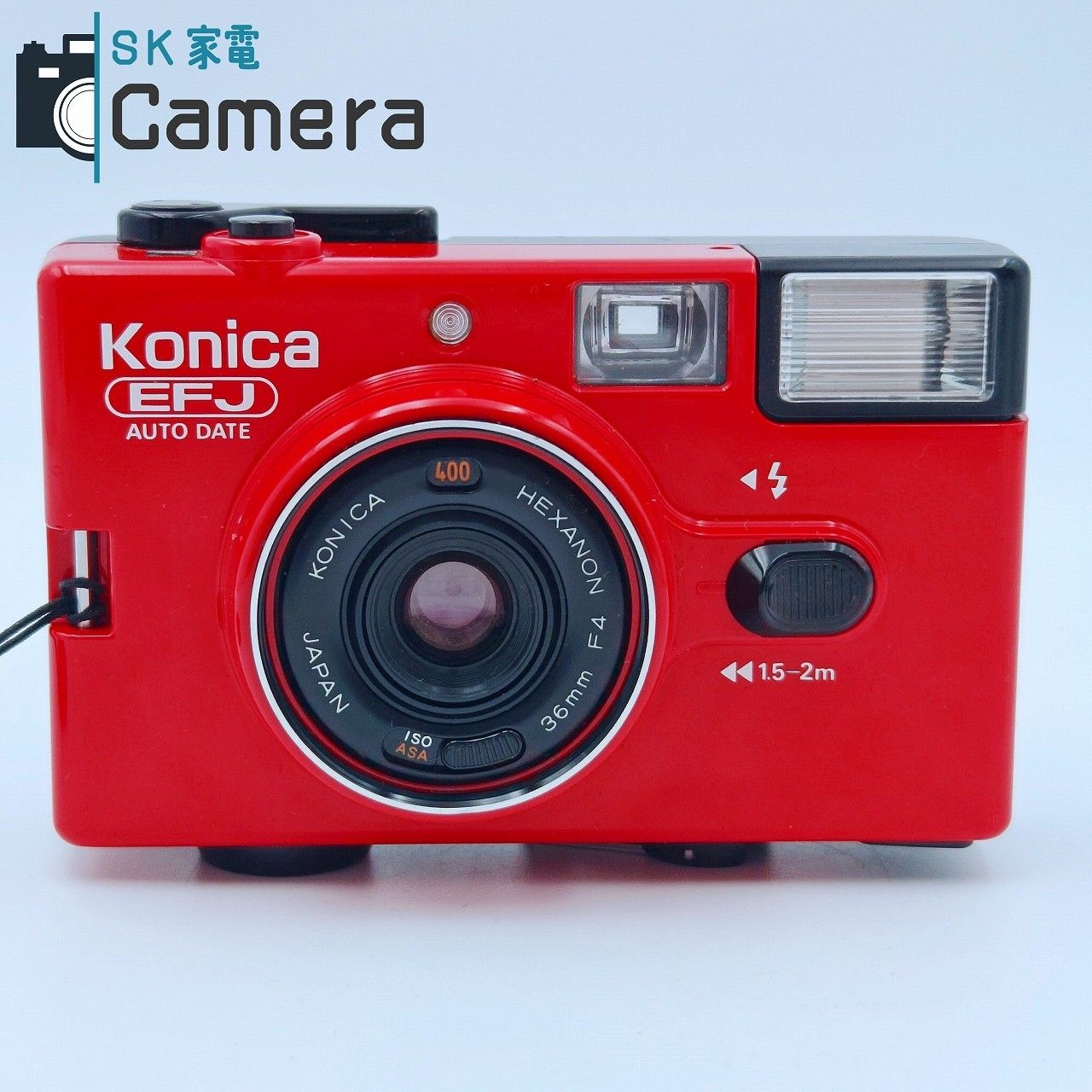 中古】 Konica EFJ AUTO DATE HEXANON 36mm F4 レッド コニカ 動作品
