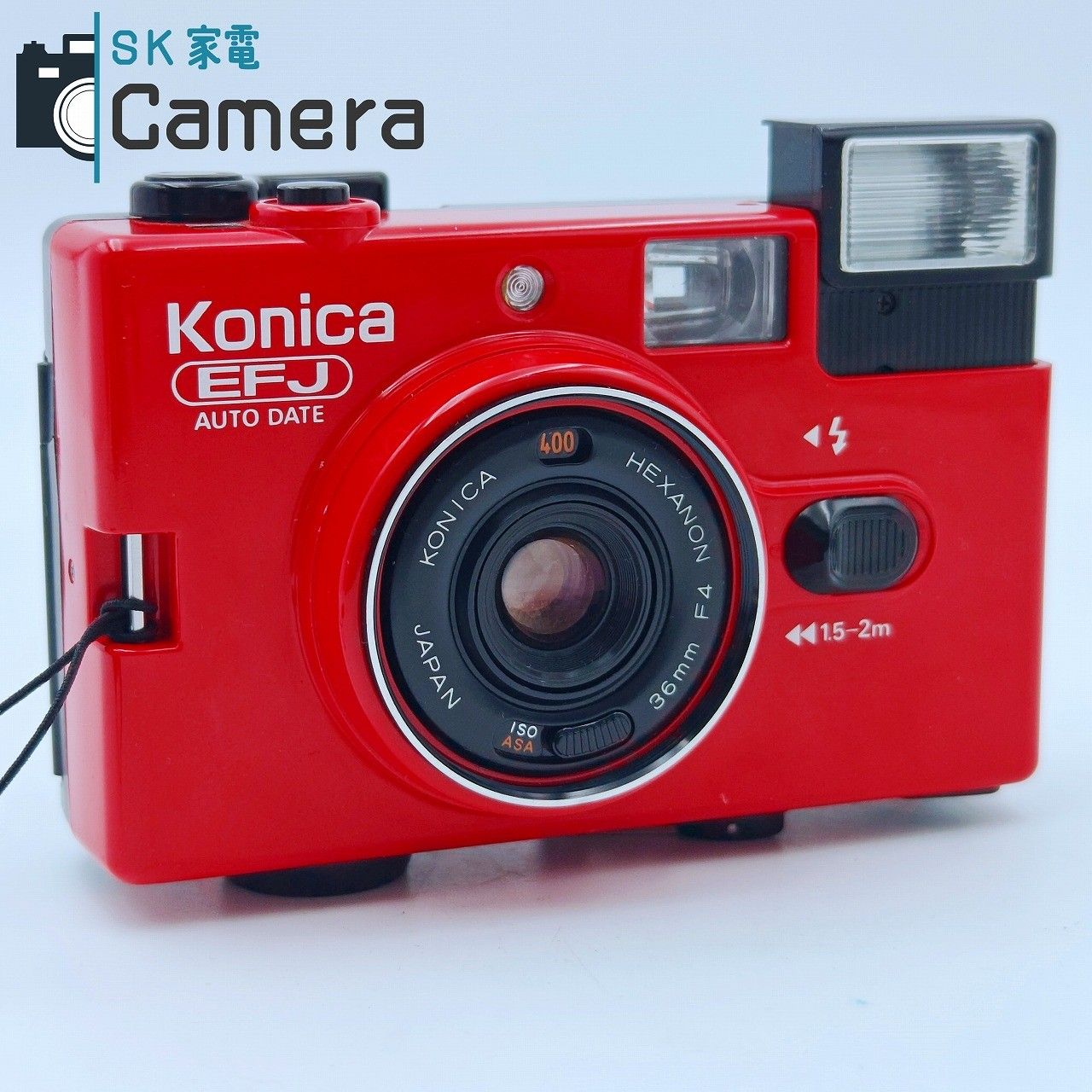 中古】 Konica EFJ AUTO DATE HEXANON 36mm F4 レッド コニカ 動作品