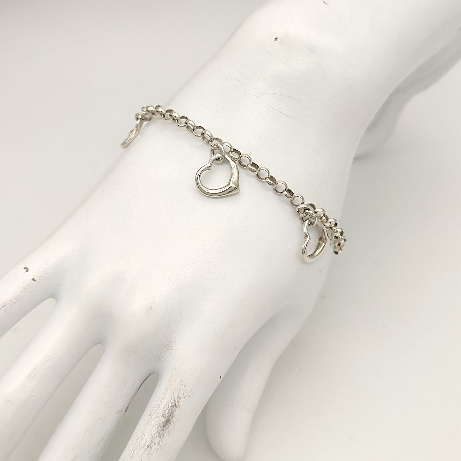 美品】オープンハートブレスレット SILVER シルバー925 6.7g - メルカリ