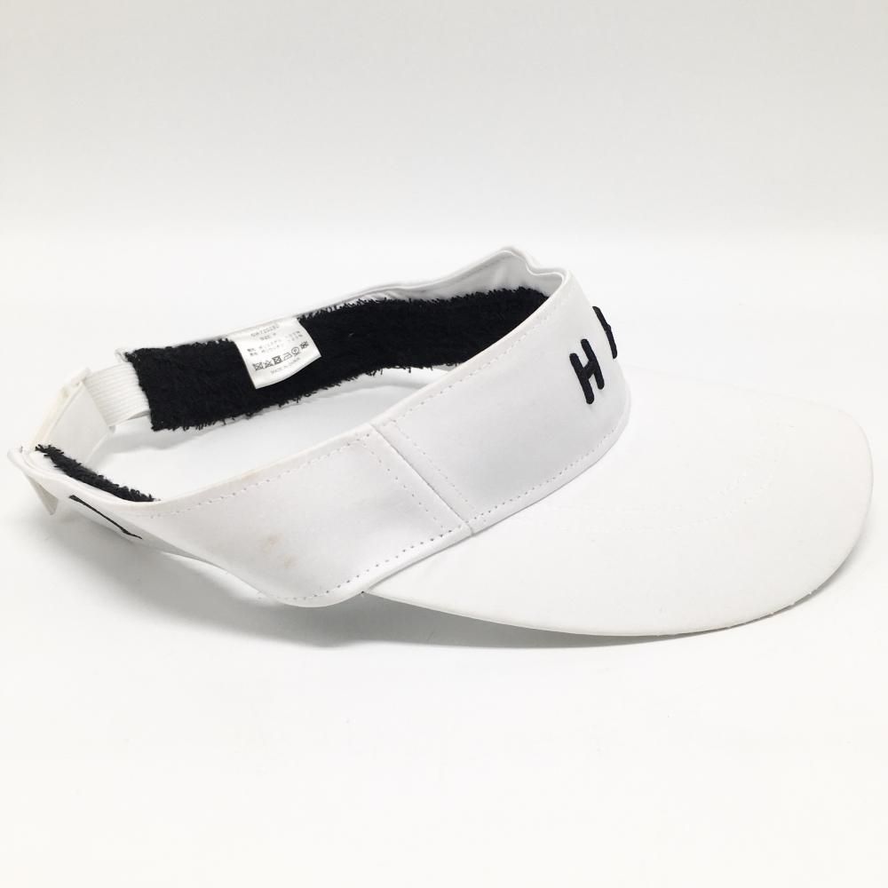 エルグワン サンバイザー 白×黒 ロゴ刺しゅう F ゴルフウェア HERG1