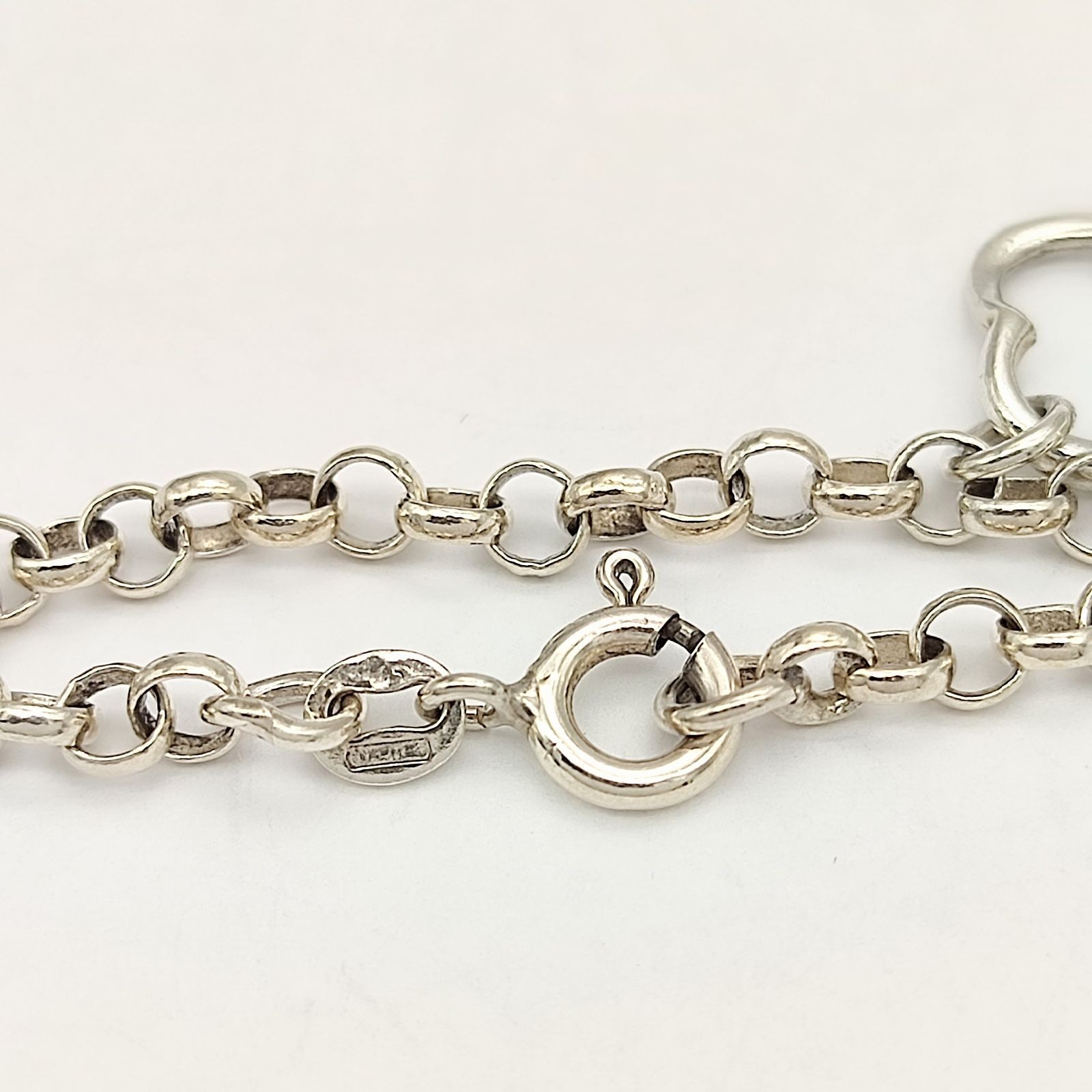 美品】オープンハートブレスレット SILVER シルバー925 6.7g - メルカリ