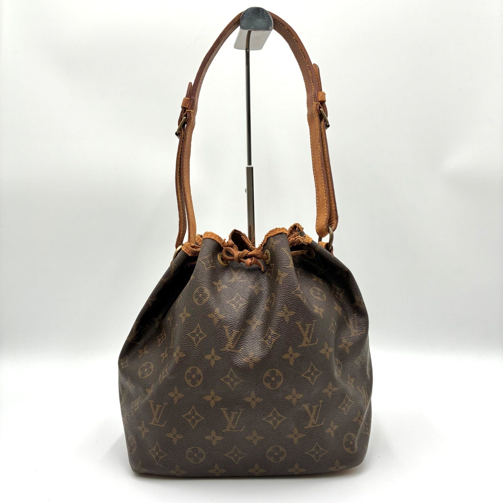 LOUIS VUITTON ルイヴィトン モノグラム プチ ノエ 巾着 ショルダーバッグ M42226 ブラウンレディース 2Y8288