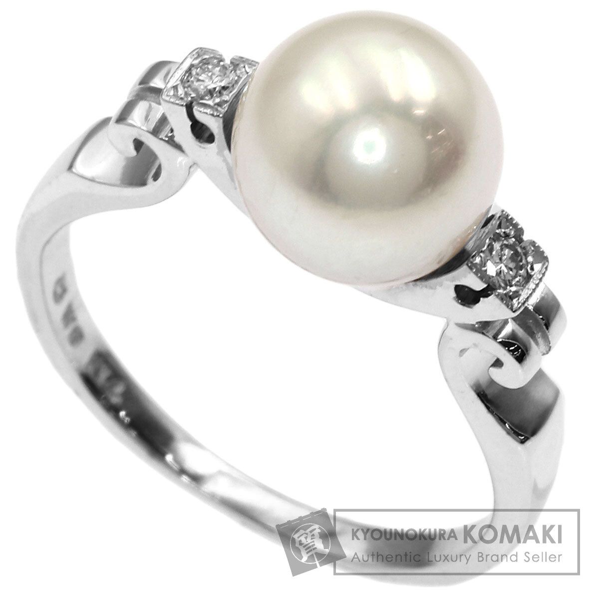 MIKIMOTO ミキモト パール 真珠 ダイヤモンド リング・指輪 K14WG 