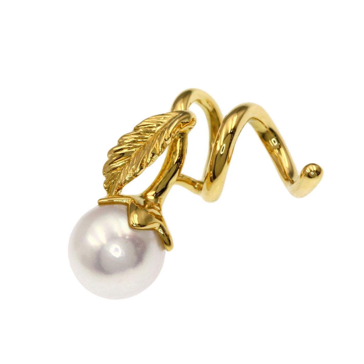 MIKIMOTO ミキモト リーフ パール 真珠 ペンダントトップ K18YG 