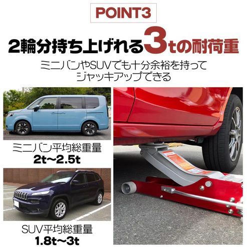 #2484 油圧式 ガレージ ジャッキ + 収納バッグ セット フロア ジャッキアップ 3トン 自動車 タイヤ交換 油圧ジャッキ 整備メンテナンス ※一部地域離島別途配送料有 #2484 油圧式 ガレージ ジャッキ + 収納バッグ セット フロア ジャッキアップ 3トン 自動車 タイヤ交換 油圧ジャッキ 整備メンテナンス ※一部地域離島別途配送料有