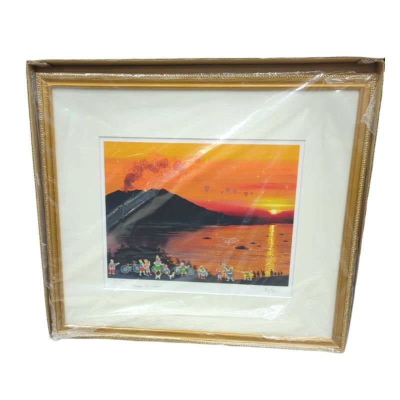 ヒロヤマガタ　日本のエッセンス展開催記念　五重塔　　しだれ桜など 山形博導（ヒロヤマガタ）「日本のエッセンス 龍安寺」シルク