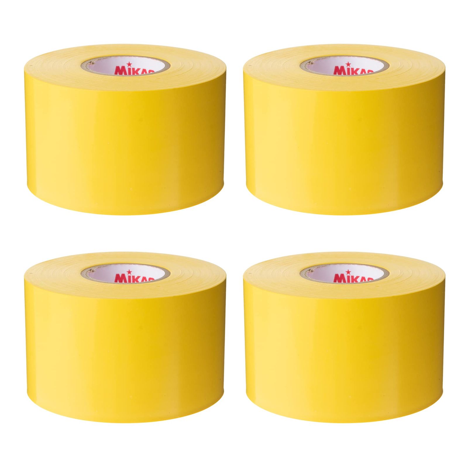 ミカサ(MIKASA) ラインテープ ビニール (伸びるタイプ) 幅50mm×25ｍ×4巻入 黄(Y) LTV-5025