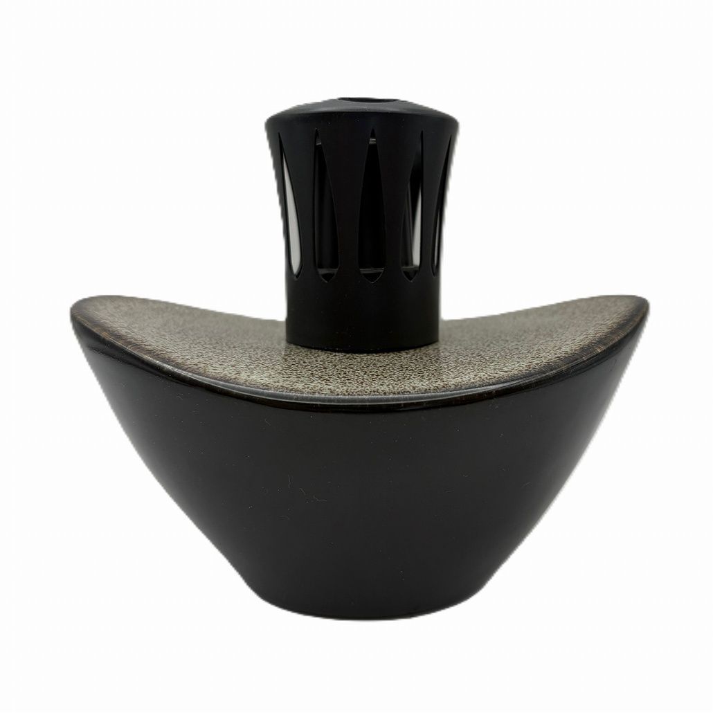 ランプベルジェ バルク boat Black　アロマランプ Barque noire 黒い船 3855　良品 バーナー芯付き セラミック ランプ DCHL