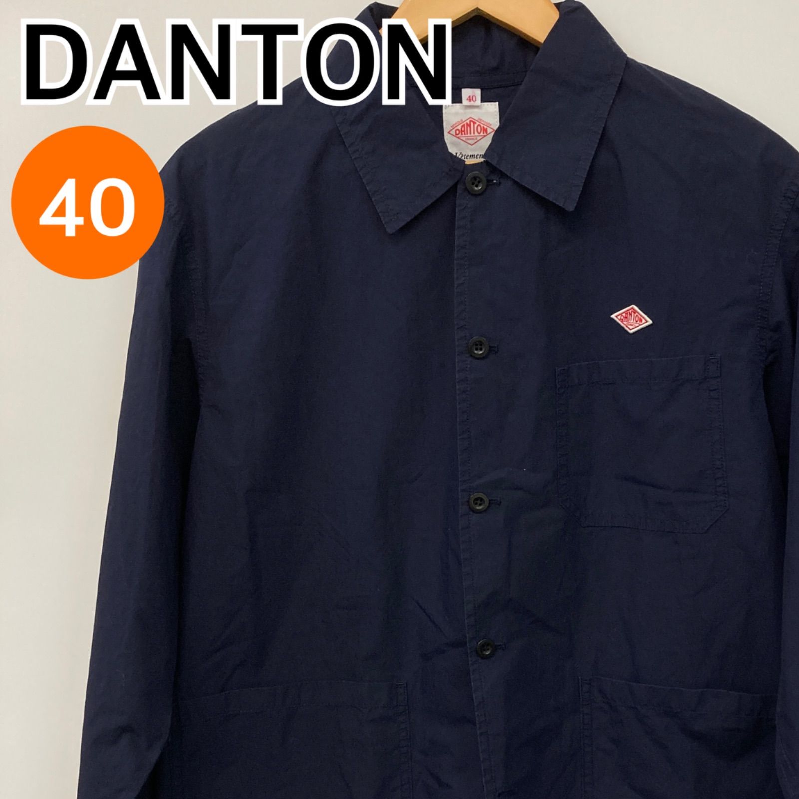 DANTON ダントン トップス 長袖 カバーオールシャツ ネイビー