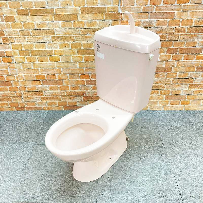 【中古品】【美品・訳あり】 INAX (イナックス) レスカーサネオLC トイレ 洋式便器 (床下排水) タンク「DC-3890」 一式セット LR8(ピンク) 36D
