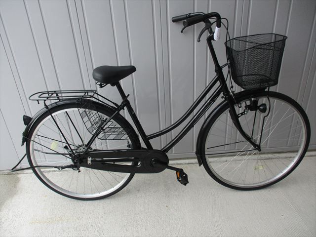 F53★整備済み★完成車発送★中古シティ自転車【　27インチ　ママチャリ　黒 　 】