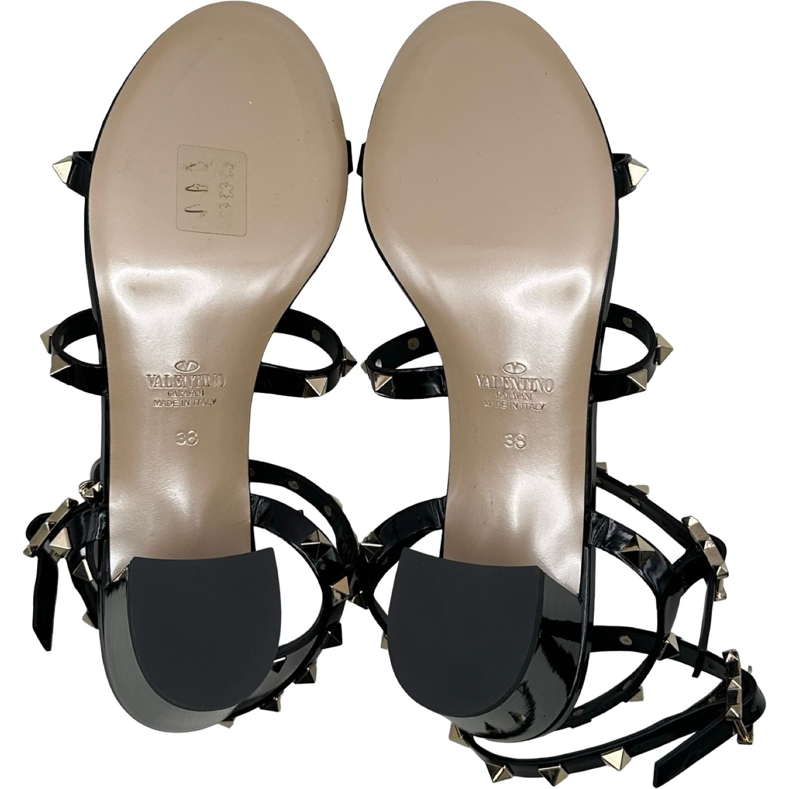 ヴァレンティノ VALENTINO ロックスタッズストラップサンダル ブラック