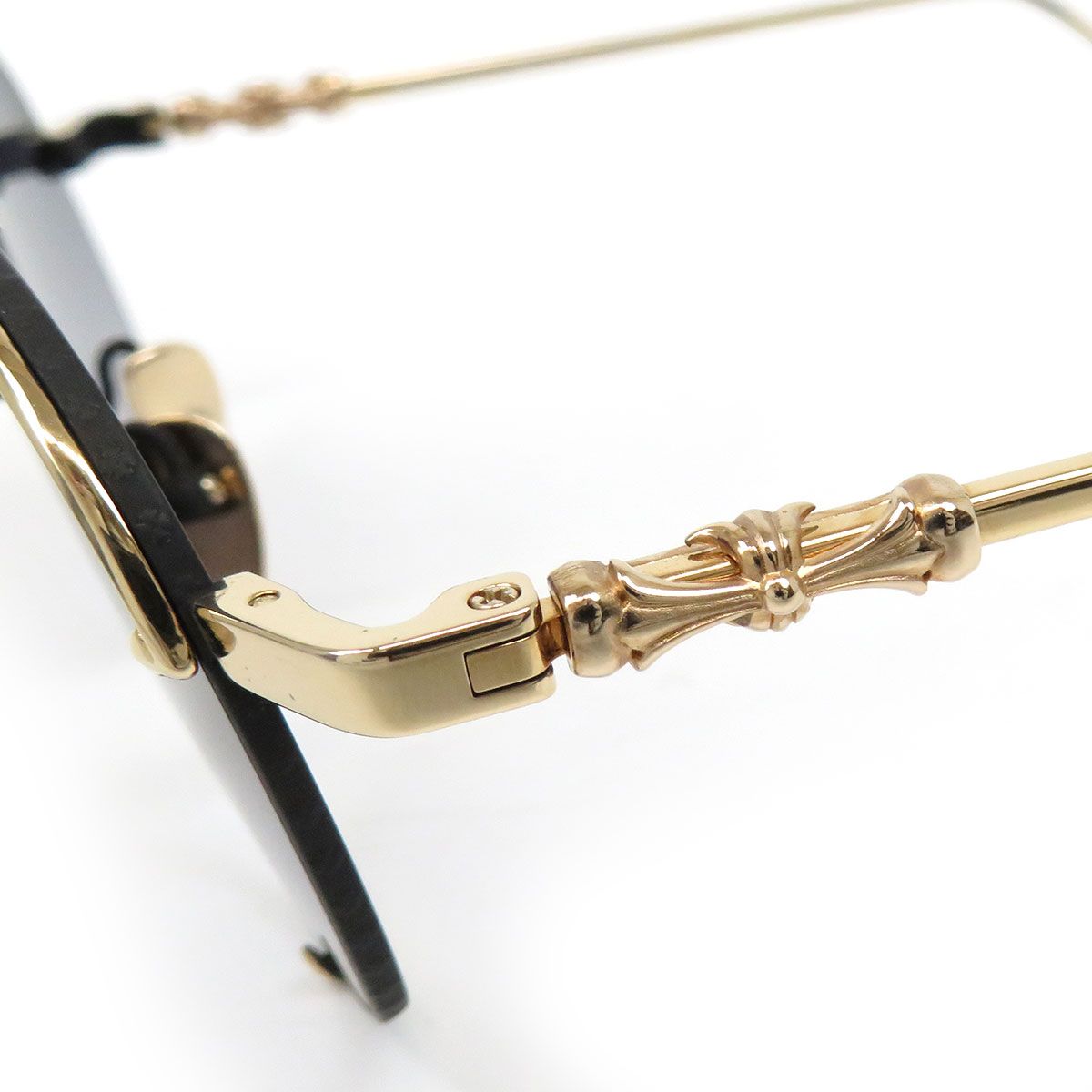 クロムハーツ ORALGAMI ダブルブリッジ サングラス プラスチック GP ユニセックス ブラック CHROME HEARTS 【中古】 【アパレル・小物】 クロムハーツ ORALGAMI ダブルブリッジ サングラス プラスチック GP
