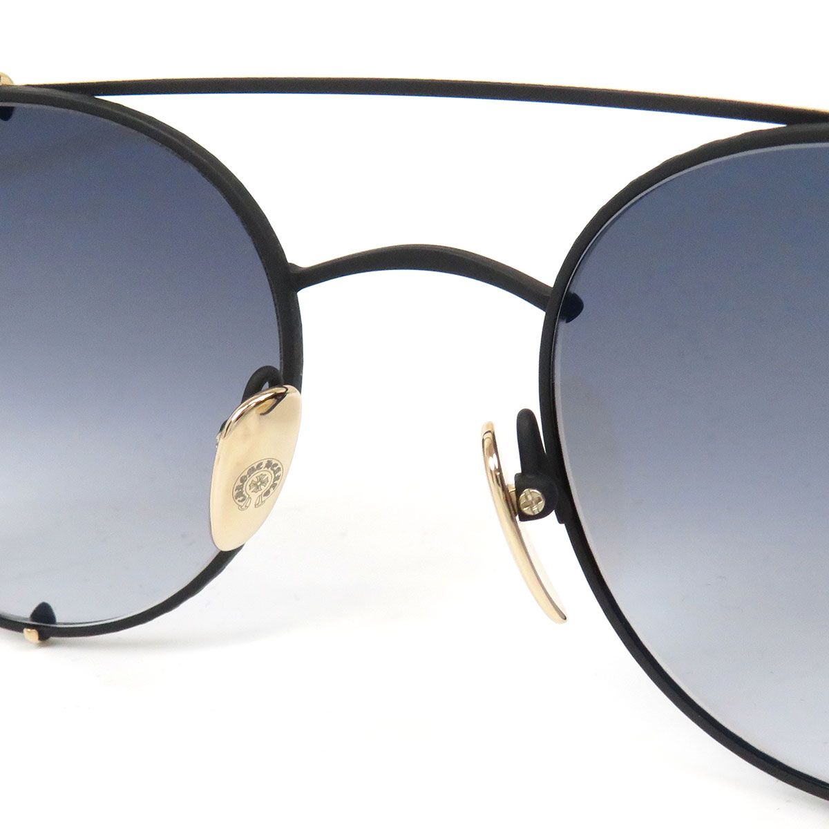 クロムハーツ ORALGAMI ダブルブリッジ サングラス プラスチック GP ユニセックス ブラック CHROME HEARTS 【中古】 【アパレル・小物】 Chrome Hearts - クロムハーツ ORALGAMI ダブルブリッジ サングラス