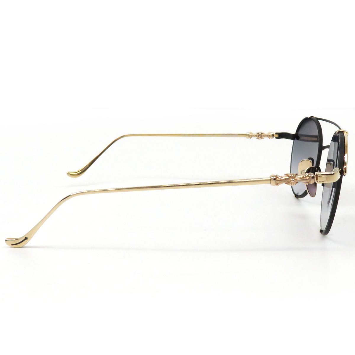 クロムハーツ ORALGAMI ダブルブリッジ サングラス プラスチック GP ユニセックス ブラック CHROME HEARTS 【中古】 【アパレル・小物】 クロムハーツ ORALGAMI ダブルブリッジ サングラス プラスチック GP
