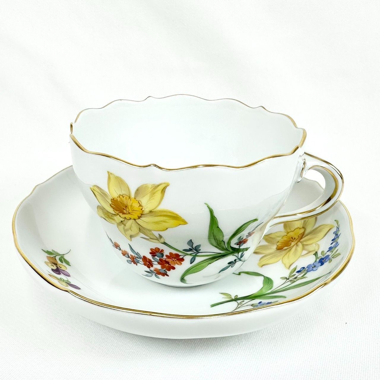 マイセン食器 マイセン ティーカップ 花柄 返品OK 美品 Meissen 