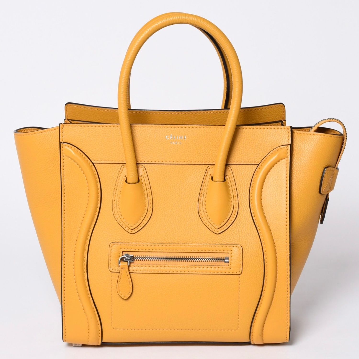 CELINE セリーヌ ラゲージ ミニショッパー レザー Hand Bag