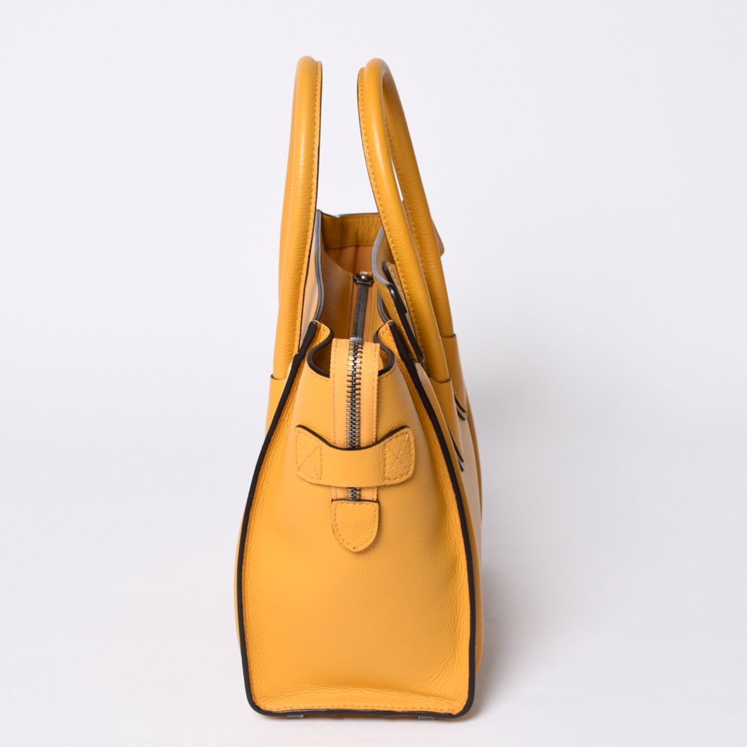 CELINE ラゲージ マイクロショッパー イエロー CELINE - セリーヌ ラゲージ ナノショッパー ショルダーバッグ