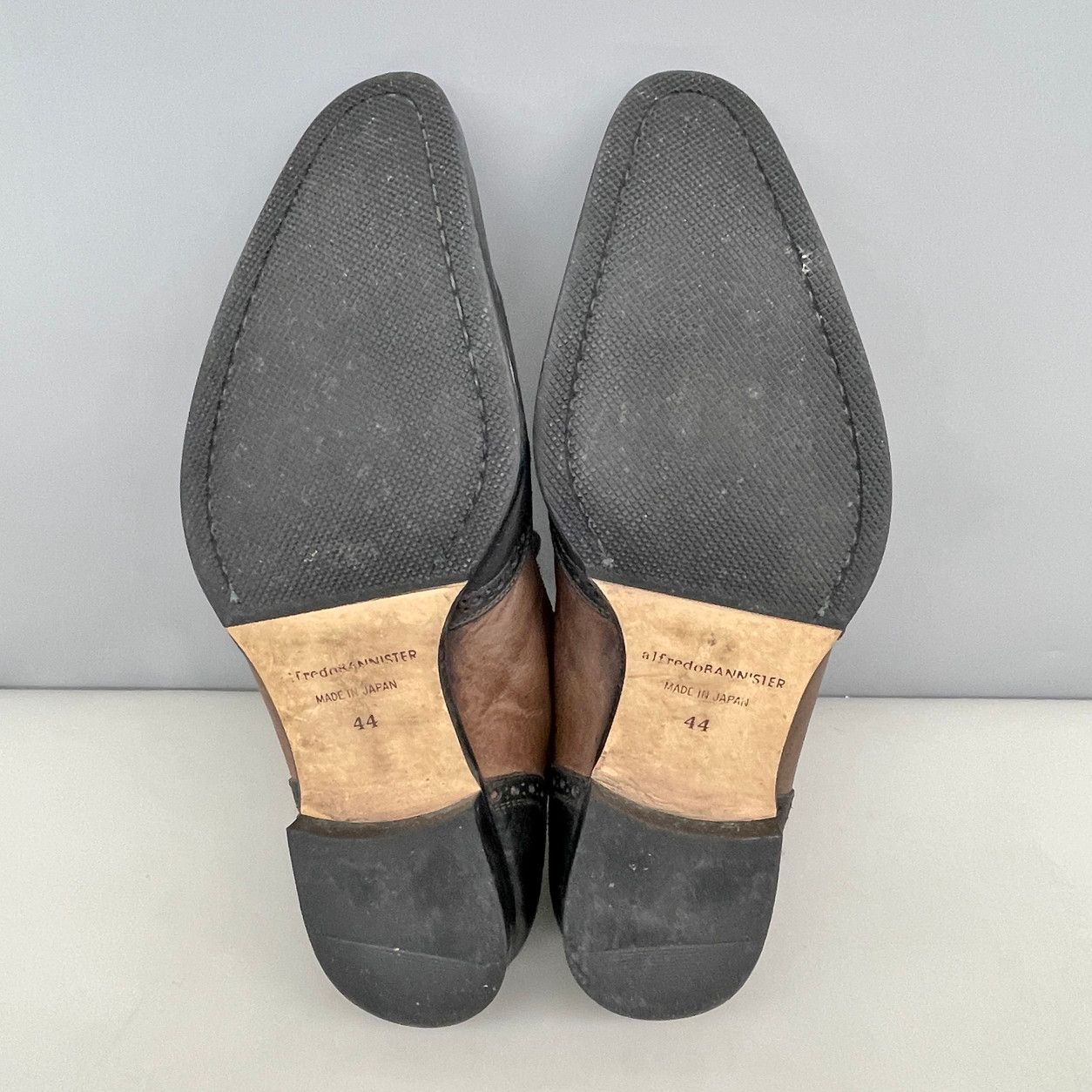 【美品】アルフレッドバニスター レザーシューズsize44 本革 ドレスシューズ レザーシューズ alfredo BANNISTER アルフレッドバニスター 44