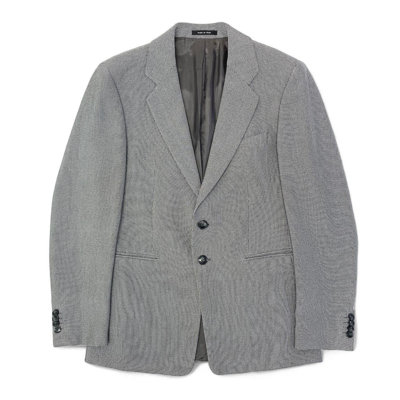 EMPORIO ARMANI ヘリンボーン テーラードジャケット　サイズ36 EMPORIO ARMANI（エンポリオアルマーニ）テーラードジャケット 黒
