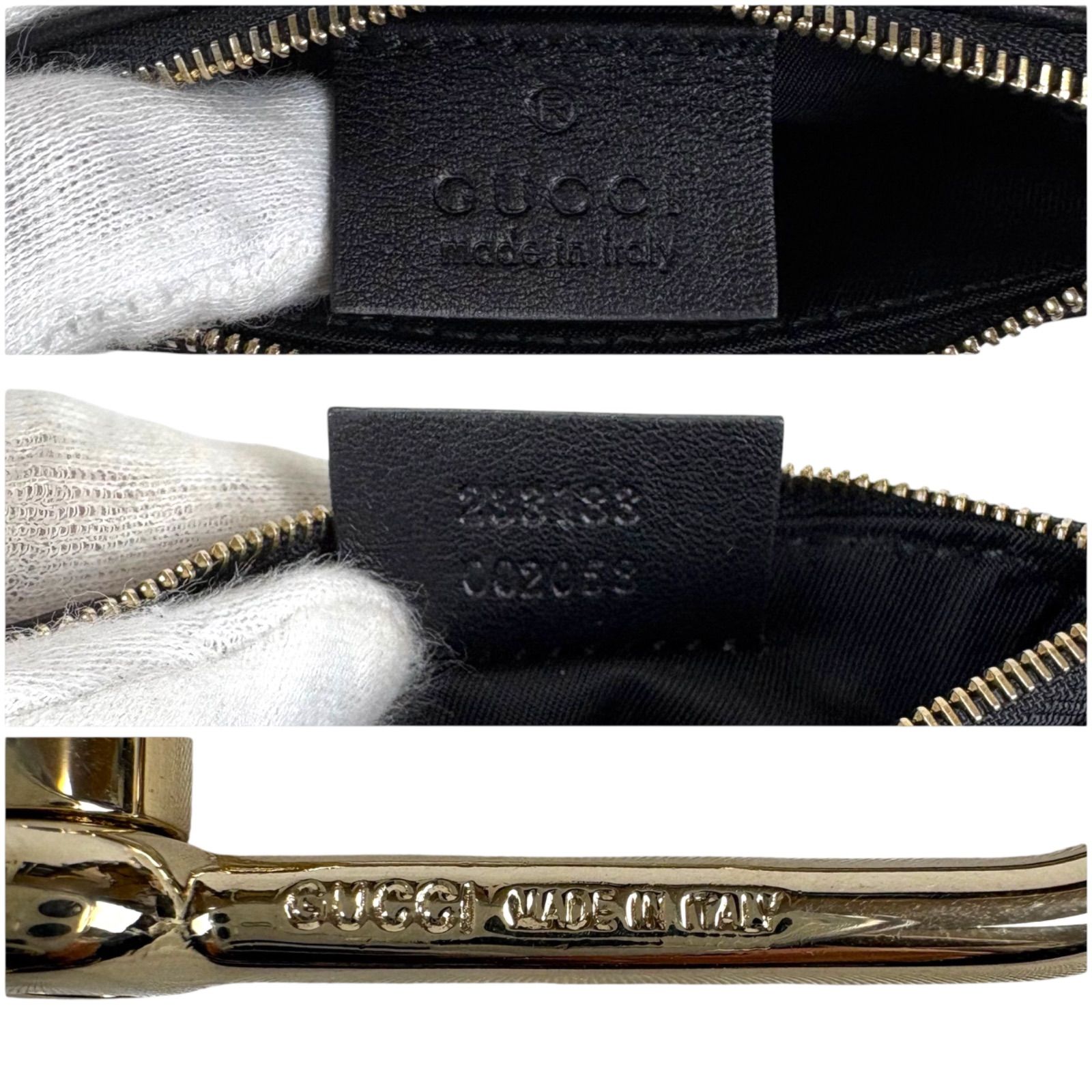 GUCCI グッチ マイクログッチシマ キーリング付き コインケース 小銭