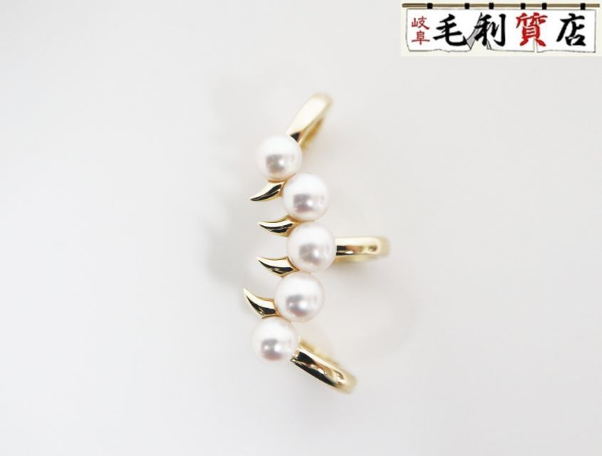 タサキ TASAKI デインジャー スコーピオン イヤーカフ ピアス E-3945 YG イエローゴールド パール 片耳 レディース ジュエリー