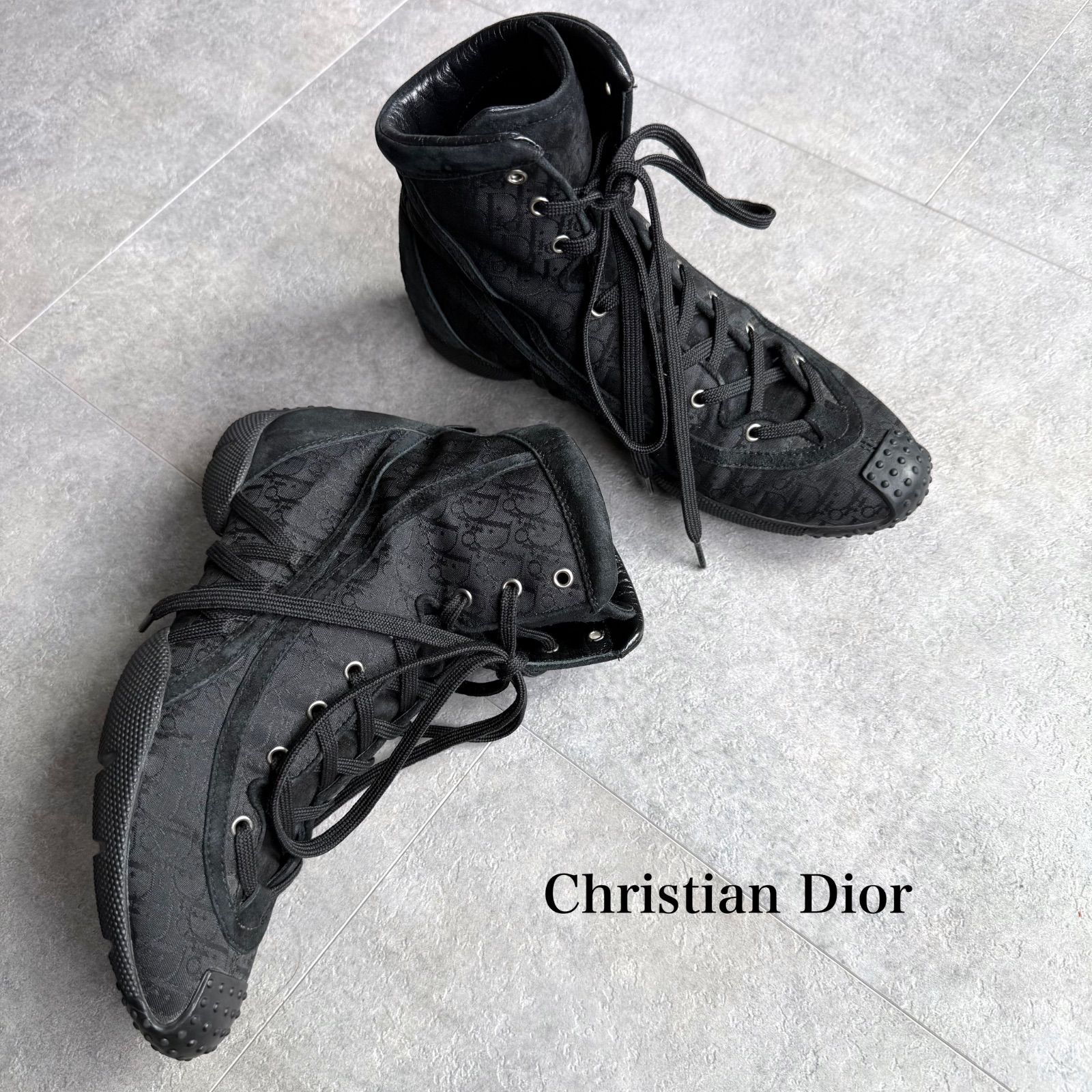 Dior ディオール　トロッター　ハイカット　サイドジップ　スニーカー 希少 Christian Dior クリスチャンディオール トロッター ハイカット