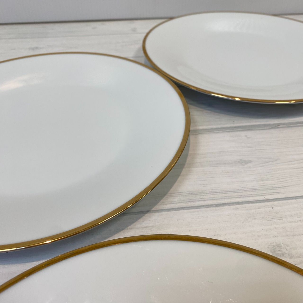 塩】美品！ノリタケ Noritake プレート 金縁 23㎝ 5枚セット 【23440AO