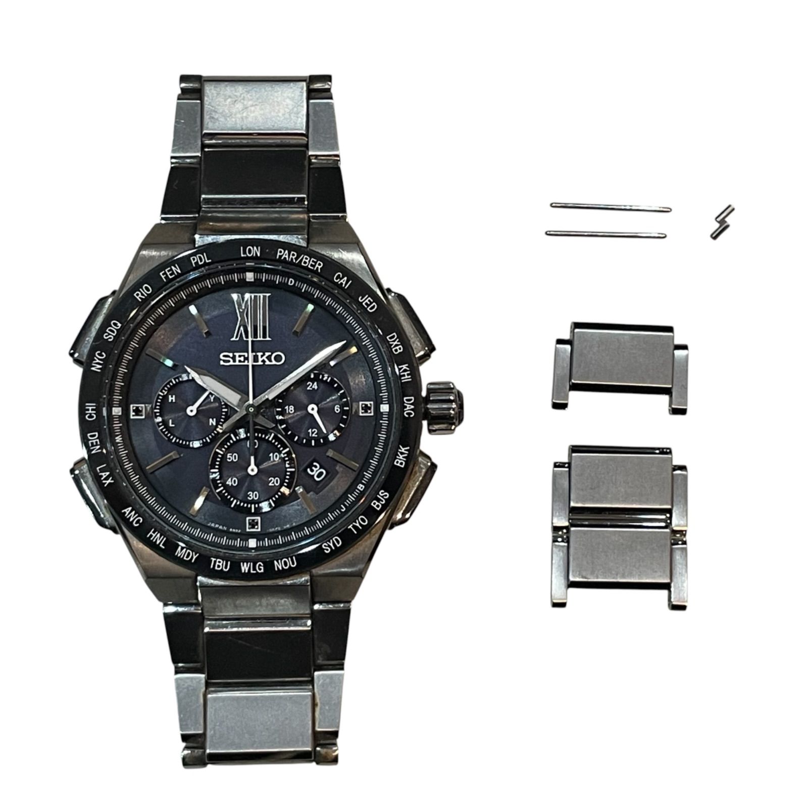 稼働品】SEIKO セイコー ブライツ 電波ソーラー クロノグラフ 腕時計