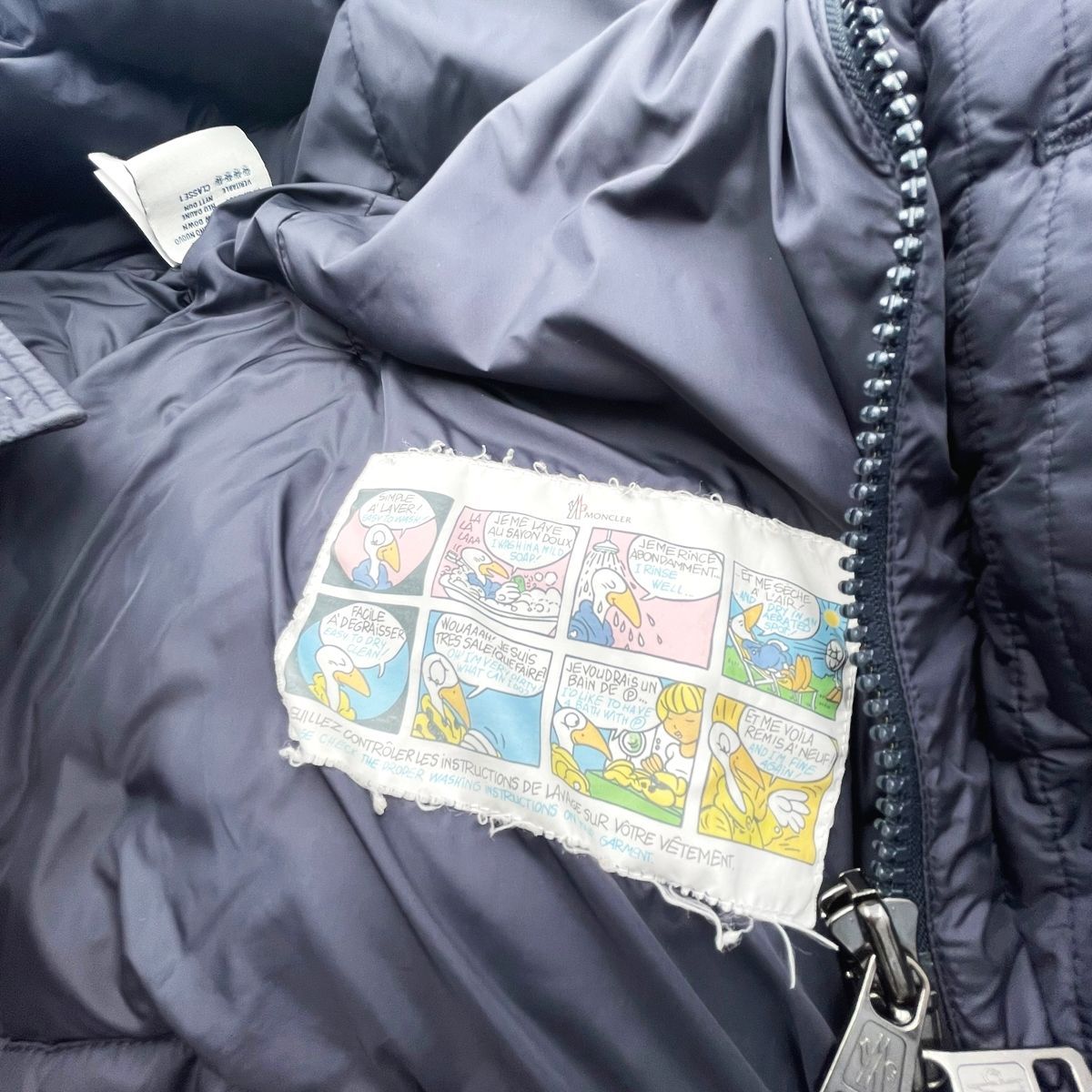 中古】 MONCLER モンクレール CLUNY JACKET ダウンジャケット ネイビー 