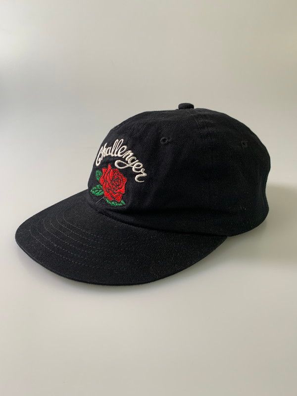 中古品】 CHALLENGER チャレンジャー CLASSIC ROSE CAP BLACK