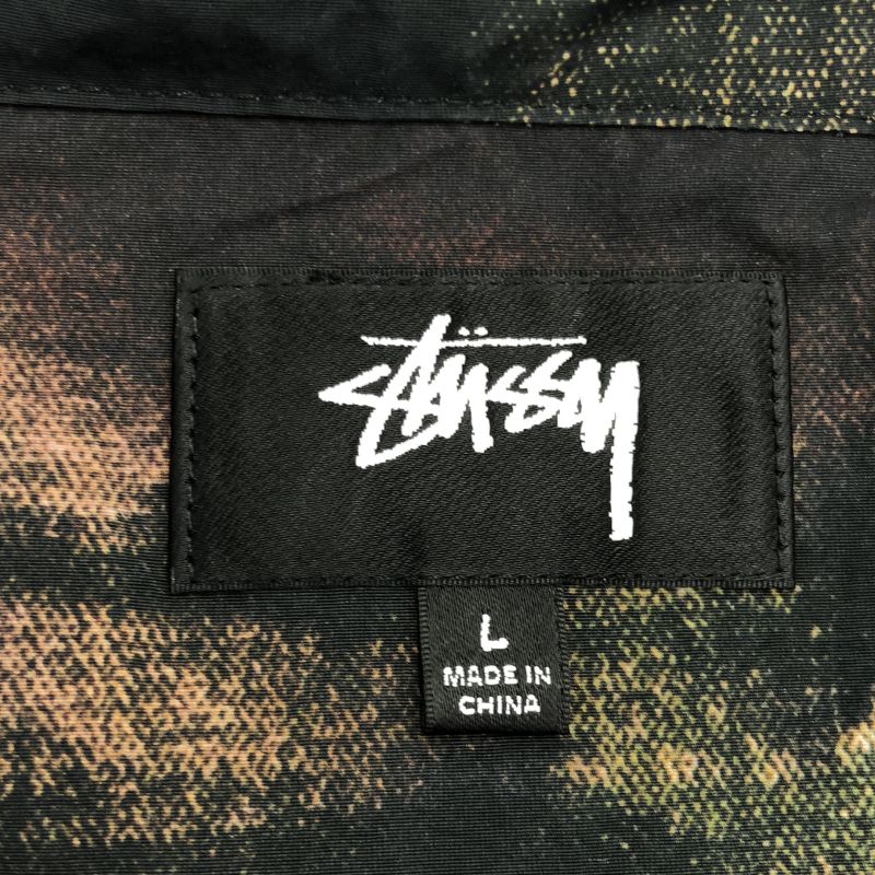 中古】STUSSY 24AW STUSSY BEACH SHELL STENPAT CAMO サイズL マルチ