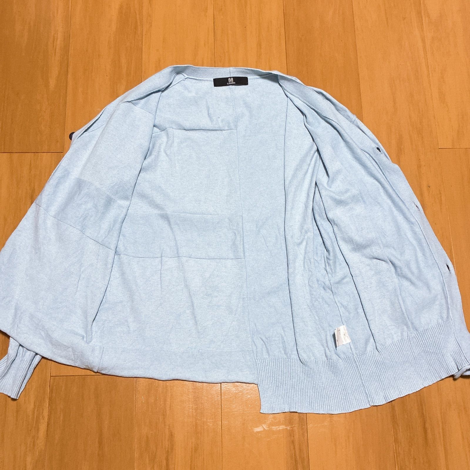CAMBIO カンビオ カシミヤ混 アシンメトリーパッチワークカーディガン 