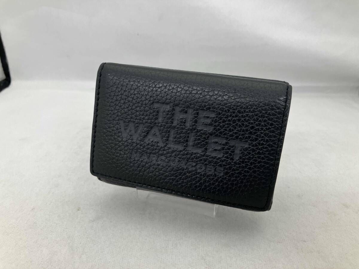 MARC JACOBS マーク ジェイコブス THE LEATHER TRIFOLD WALLET ザ レザー トリフォールド ウォレット 三つ折り財布 ブラック