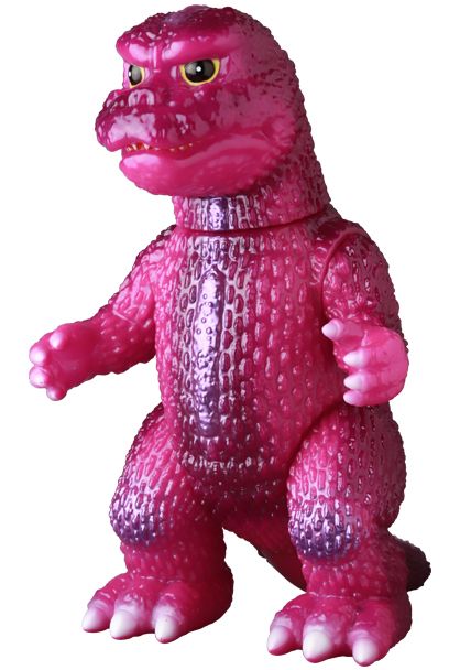予約商品】メディコムトイ GVV ゴジラ1973 3期 ピンク ソフビ 安楽安作