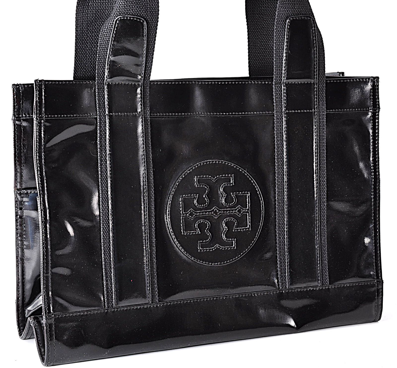 Tory Burch トリーバーチ エラ エナメル ブラック 黒 ハンドバッグ 手提げかばん レザー 革