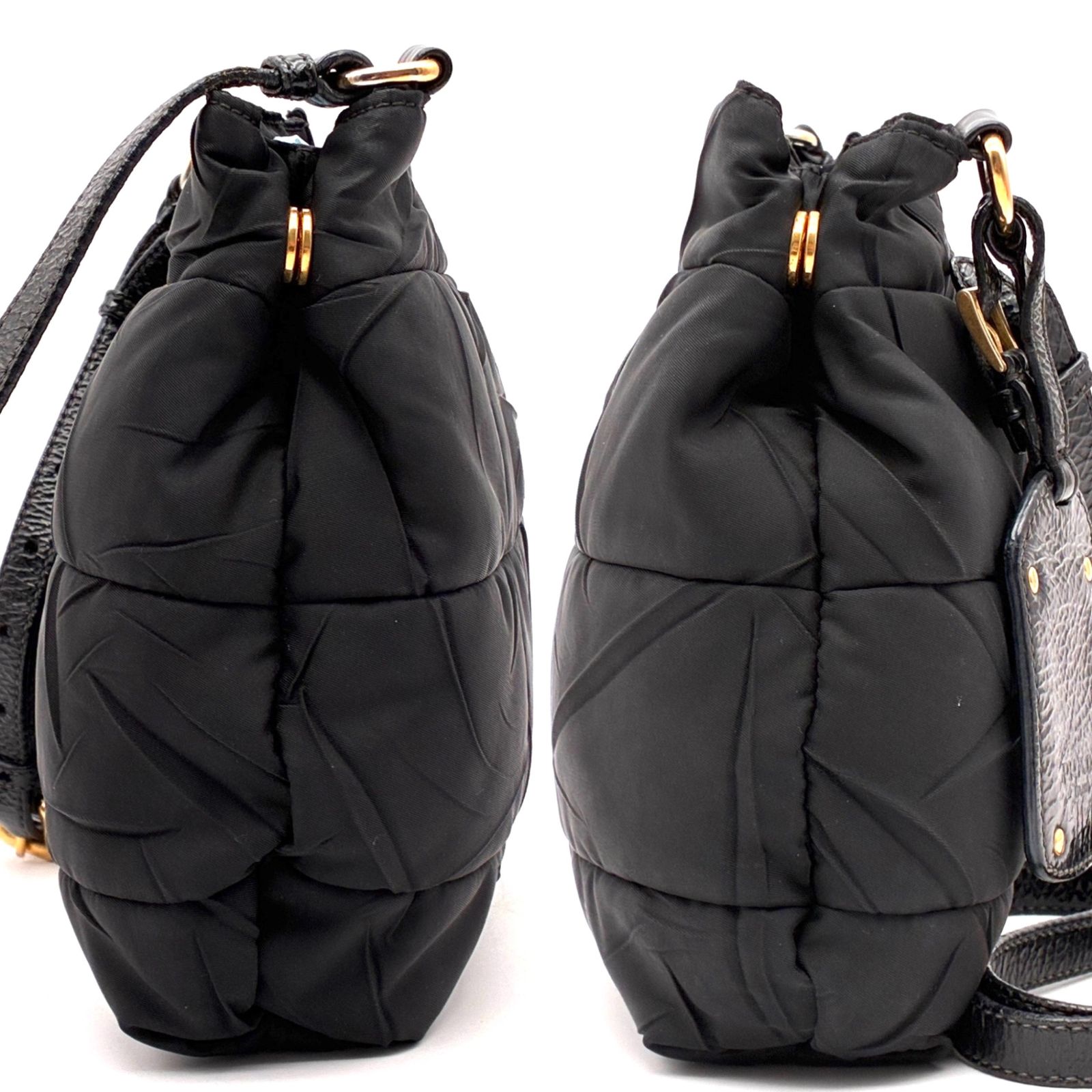 美品 PRADA プラダ バックパック キルティング ナイロン 白タグ 