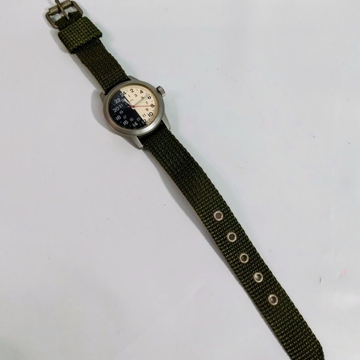 【ジャンク品】ELGIN ミリタリーアナログ時計 24時間表示 ジャンク品】ELGIN ミリタリーアナログ時計 24時間表示 《NO 01297