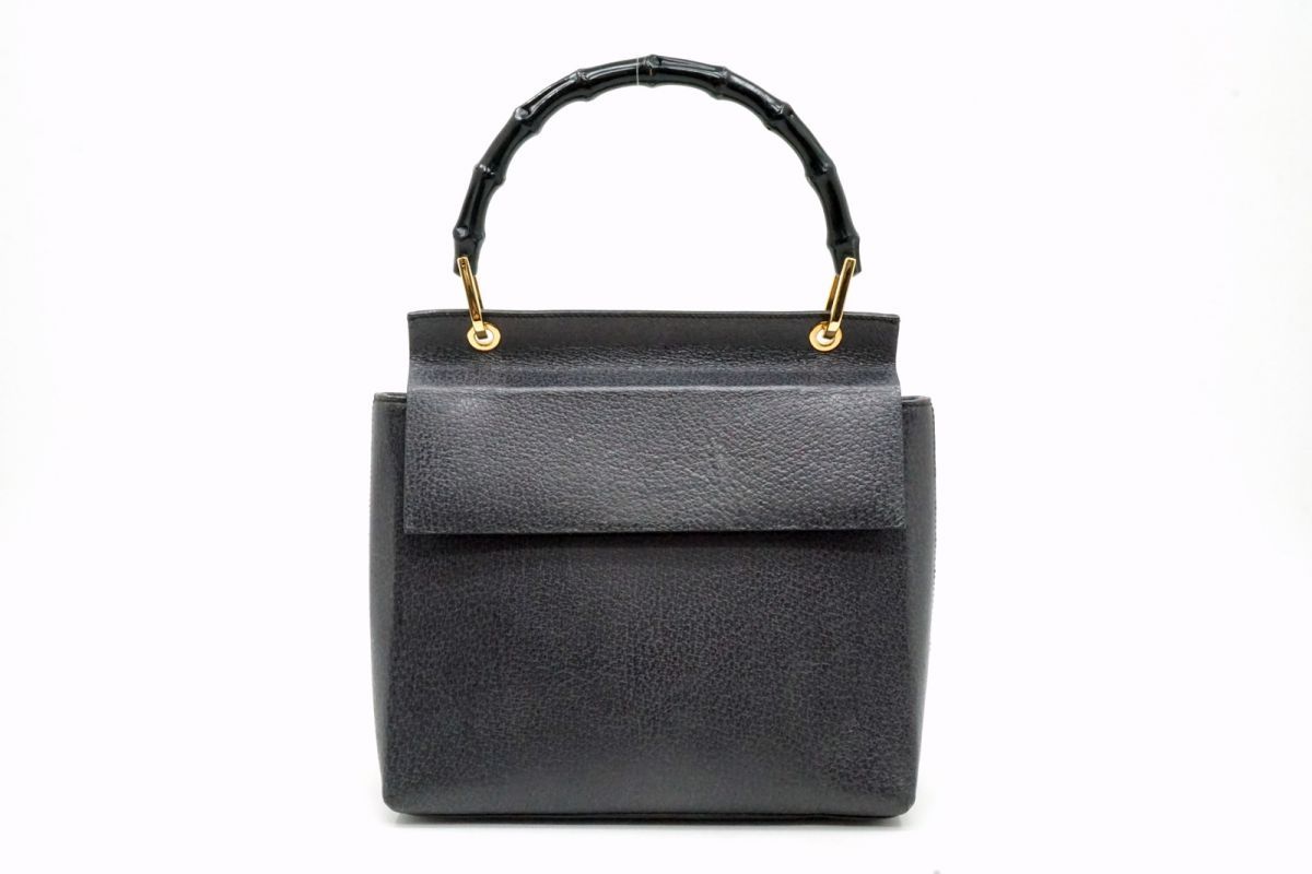 GUCCI ブラックバンブ ハンドバッグ　✨美品✨ヴィンテージ オールド グッチ ヴィンテージ バンブー ハンドバッグ 001 3444 1887