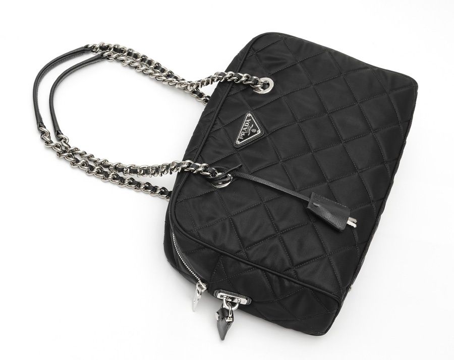 オ*士様 プラダ キルティングチェーンショルダー　ボストン 1BB903 ネロ プラダ / PRADA キルティング チェーンショルダー / ボストンバッグ