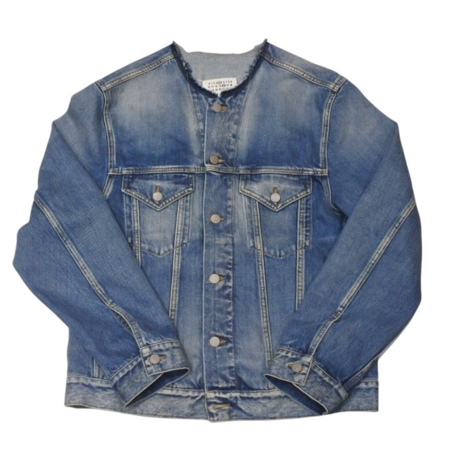 極美品 Masion Margiela メゾンマルジェラ ノーカラーデニムジャケット