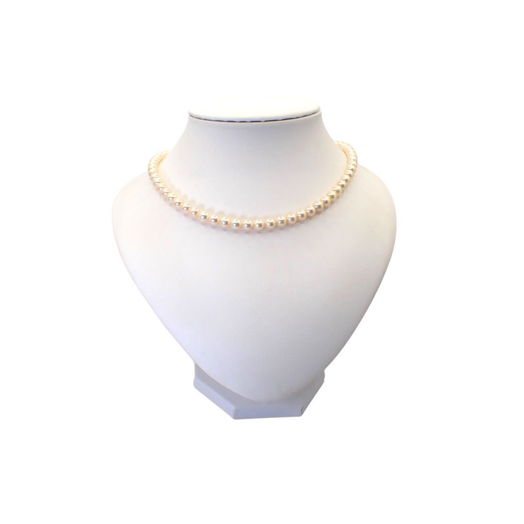 TASAKI　タサキ　パールネックレス　6-7mm　あこや真珠　本真珠　シルバー 田崎真珠 タサキ TASAKI 6.5~7.0mm パール 真珠 ネックレス SV