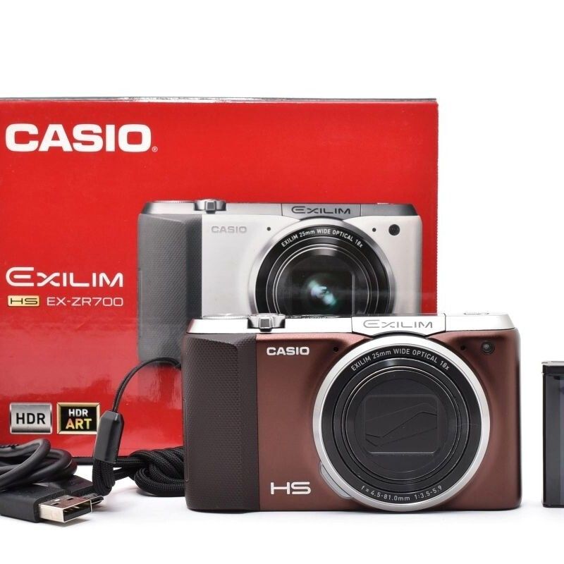 1341＜良品＞ CASIO デジタルカメラ EXILIM ブラウン EX ZR700BN